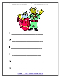 Friends Worksheet