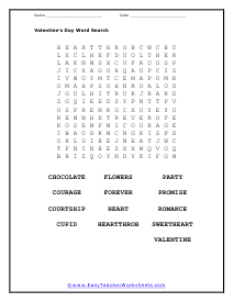 Word Search Worksheet