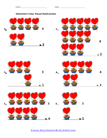 Visual Subtraction Worksheet