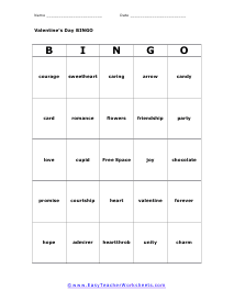 Bingo Card #1