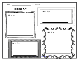 Blend Art Worksheet