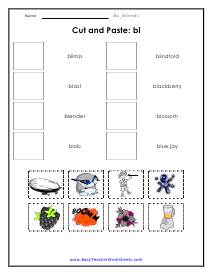 Cut and Paste Worksheet