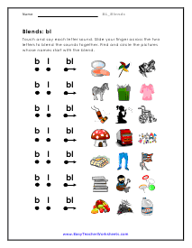 Touch and Say Worksheet