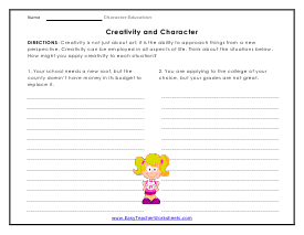 Creativity Worksheet