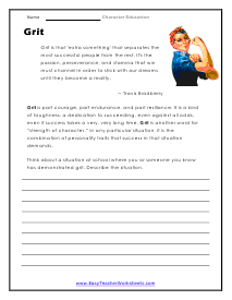 Grit Worksheet