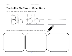 Trace, Write, Draw Worksheet