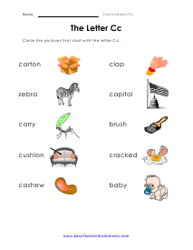 Sounds of C Worksheet