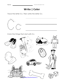 Write and Color Worksheet
