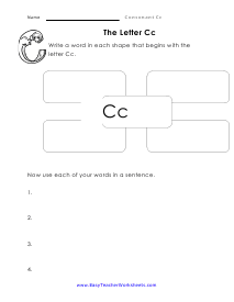 Word Boxes Worksheet