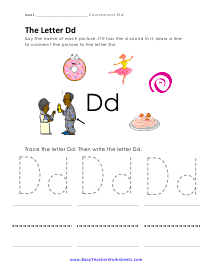 Letter d Worksheet