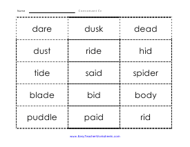 Word Bank Worksheet