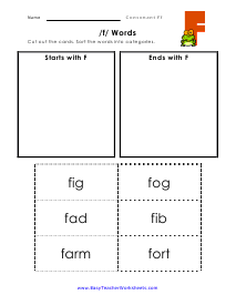 Words with Sounds Worksheet