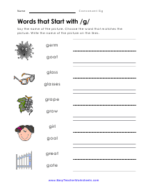 Starts with Worksheet