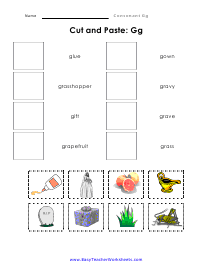 Cut and Paste: G Worksheet