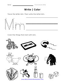 Letter m Worksheet