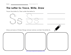 Trace, Write, and Draw Worksheet