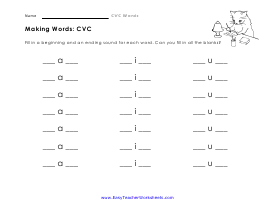 New Terms Worksheet