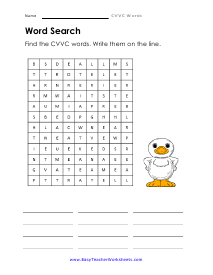 Word Search Worksheet