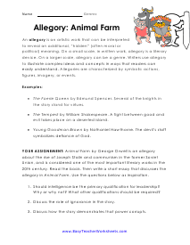 Animal Farm Worksheet