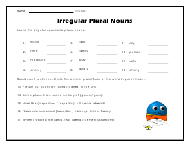 Irregular Nouns Worksheet