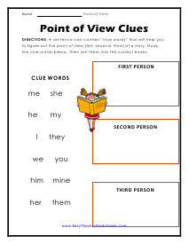 Clues Worksheet