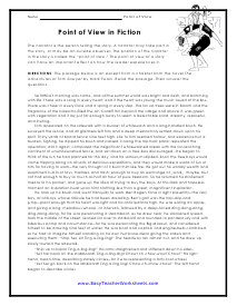 Fiction Worksheet