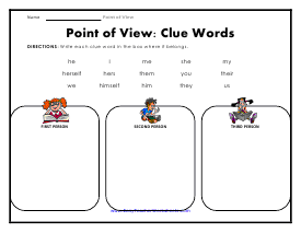 Clue Words Worksheet