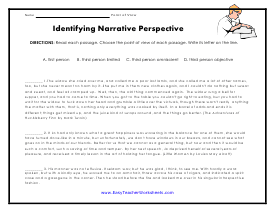 Narrative Perspective Worksheet