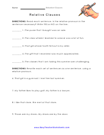 Necessary Worksheet