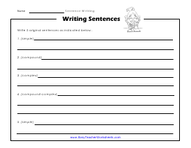 Original Writing Worksheet