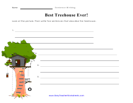 Best Treehouse Worksheet
