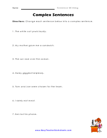 Complex Worksheet