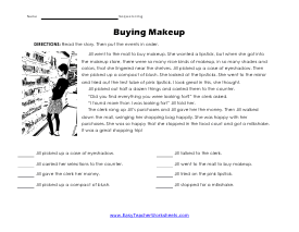 Buying Makeup Worksheet