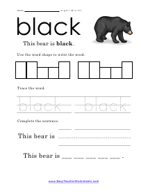 Black Worksheet