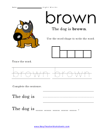 Brown Worksheet