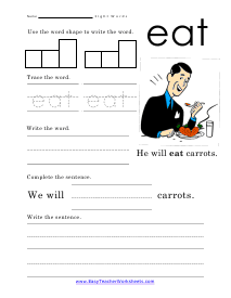 Eat Worksheet