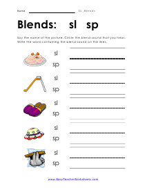 Sl and SP Worksheet