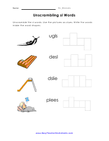 Unscrambling Worksheet