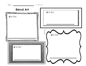 Blend Art Worksheet