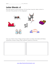 Letter Blends Worksheet