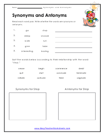 What's It Mean Worksheet