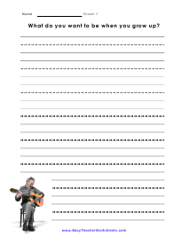 Grow Up Worksheet