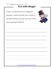 Fun with Magic Worksheet