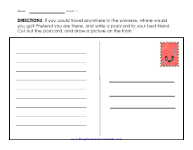 The Postcard Worksheet