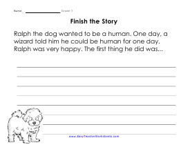 Finish the Story Worksheet