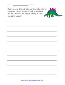 Dinosaur Worksheet