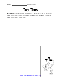 Toy Time Worksheet