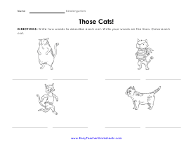 Those Cats Worksheet