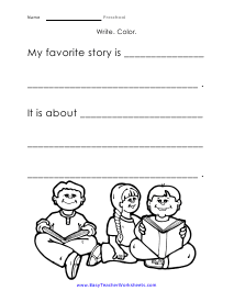Preschool Writing Worksheet