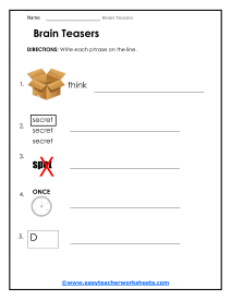 Picture Phrase Worksheet